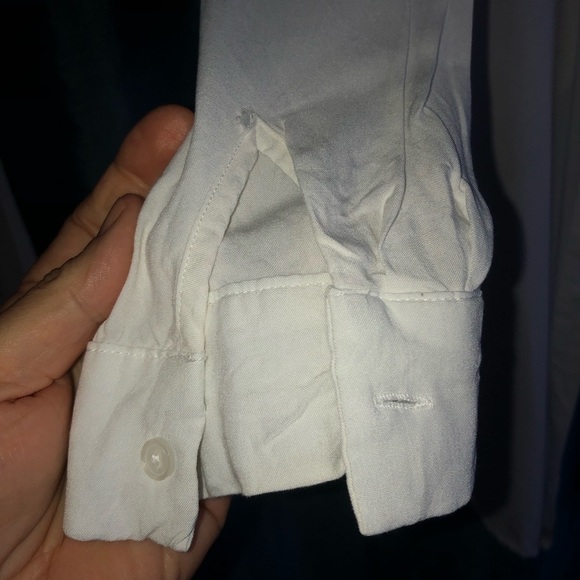 Bishop + Young -L- Crisp White Shirt elastic back- full sleeve- new or like new - Picture 10 of 14